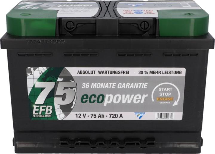 Produktbild Cartec Eco Power 75 EFB (12 V, 75 Ah, 720 A)