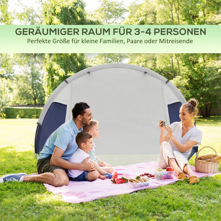 Image du produit Outsunny Campingzelt Polyester, Fiberglas Blau (3 personnes)