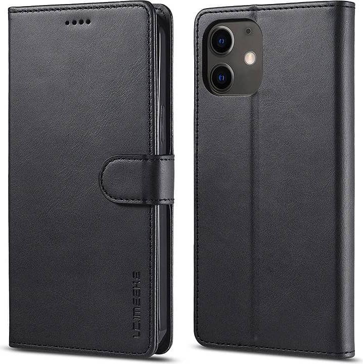 Actual product image LC.Imeeke iPhone Xr - Wallet case with 3 card slots & magnetic fastener, black (Apple iPhone XR)