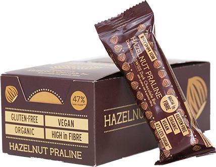 Image du produit Rhythm 108 Deeelicious Barre pralinée au chocolat noir suisse noisette Bio (33 g)