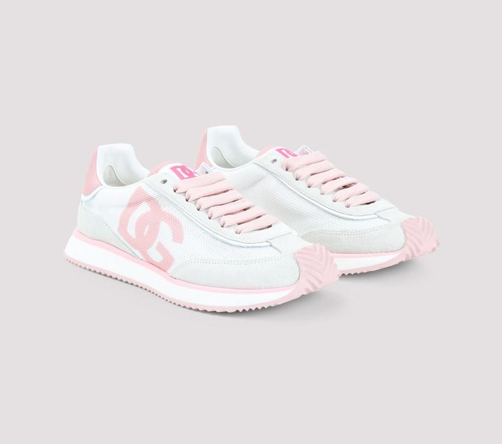 Actual product image Dolce & Gabbana dragon sneakers in mixed materials white and pink color (40)