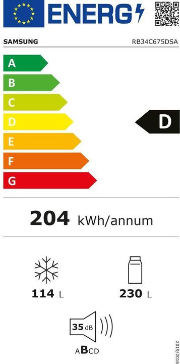Etichetta energetica Samsung RB7300 (344 l)