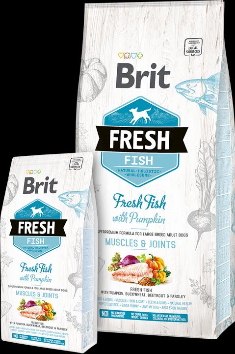 Immagine prodotto Brit Pesce fresco per cani con zucca Adult Large 2,5kg (Adulto, 2500 g)