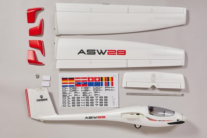 Actual product image Derbee ASW-28 Elektrosegler PNP - 200cm (Glider)