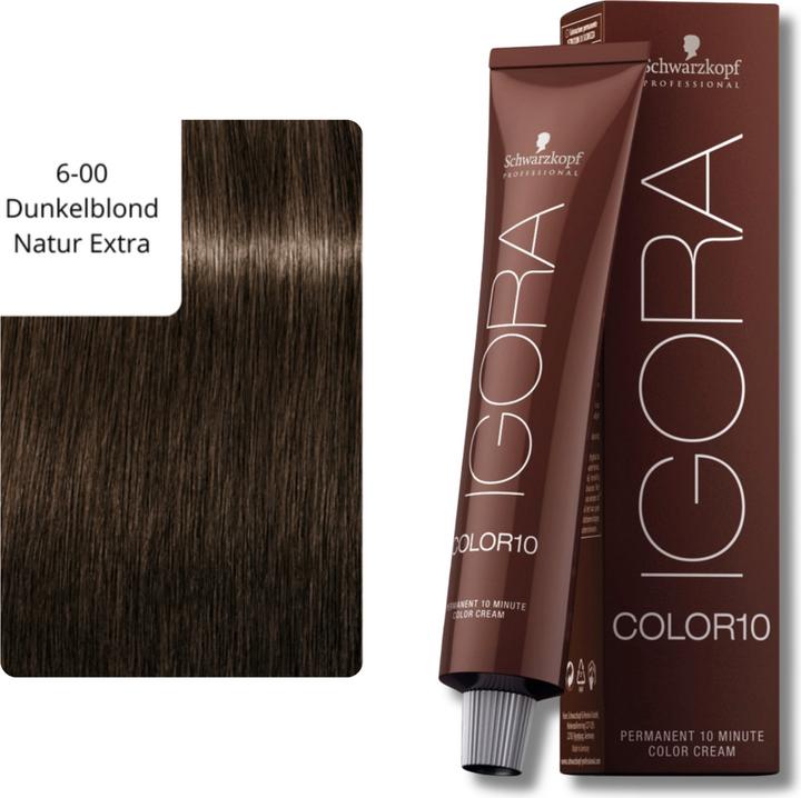 Produktbild Schwarzkopf Professional Igora Color10 Haarfarbe (6-00 Dunkelblond Natur Extra)