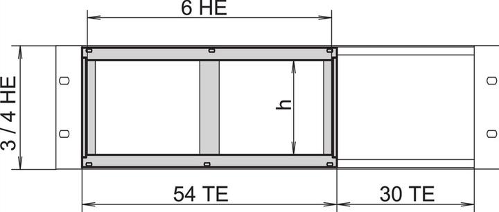Image du produit Schroff Extension horizontale de la carte - HORIZ.AB. 3HE VO LD HI VT