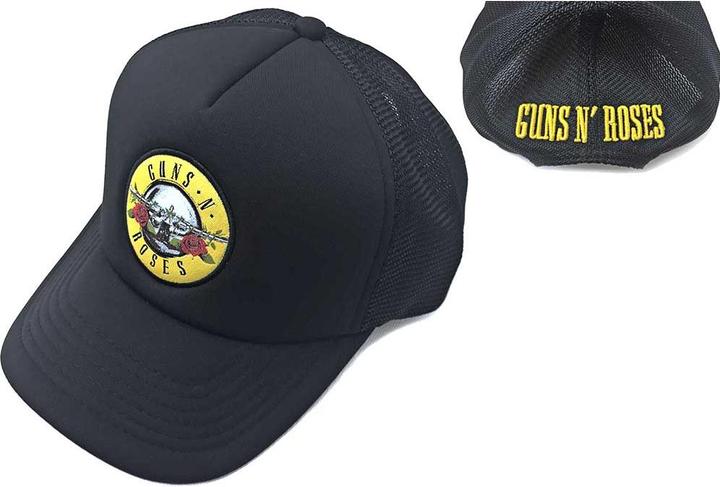 Guns N Roses Circle Logo Black Mesh-Back Cap