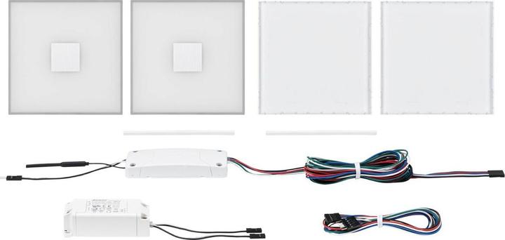 Actual product image Paulmann Luminaire LumiTiles Basic Set Square 2x0,72W (RGBW, 1 cm, Indoor)
