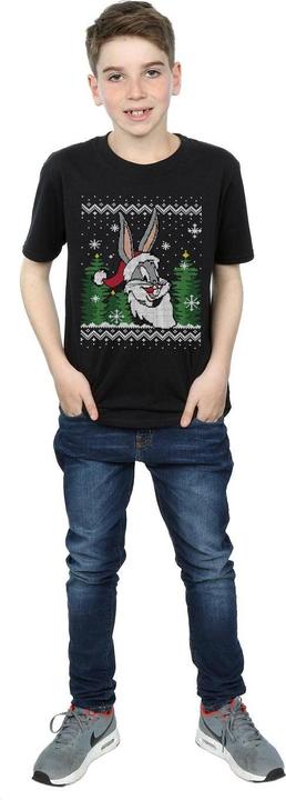 Actual product image Looney Tunes Boys Bugs Bunny Christmas Fair Isle T-Shirt (116)