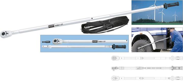 Actual product image HAZET Torque wrench 6170-1CT ∙ Nm min-max: 800 - 2000 Nm ∙ Tolerance: 4% ∙ Square, solid 25 mm (1 i… (1", 800 Nm, 2000 Nm)