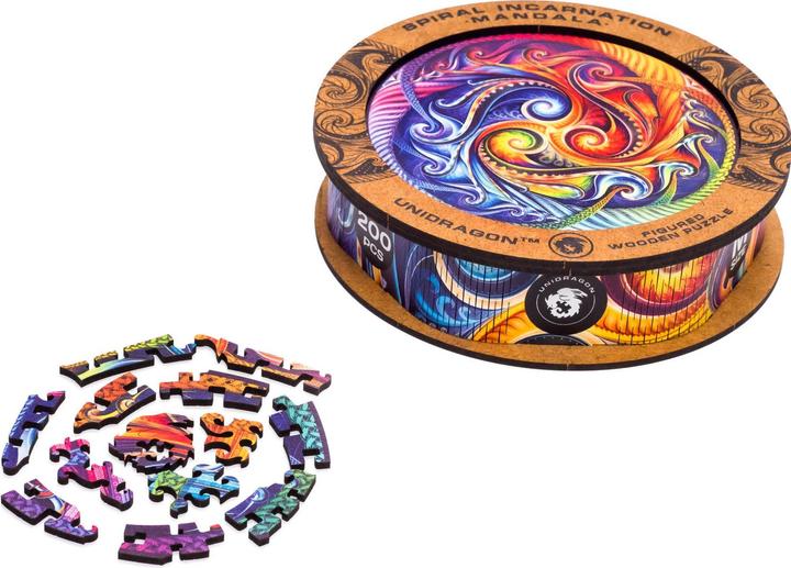 Produktbild Unidragon Mandala Councious Love (200 Teile) - Holzpuzzle (200 Teile)