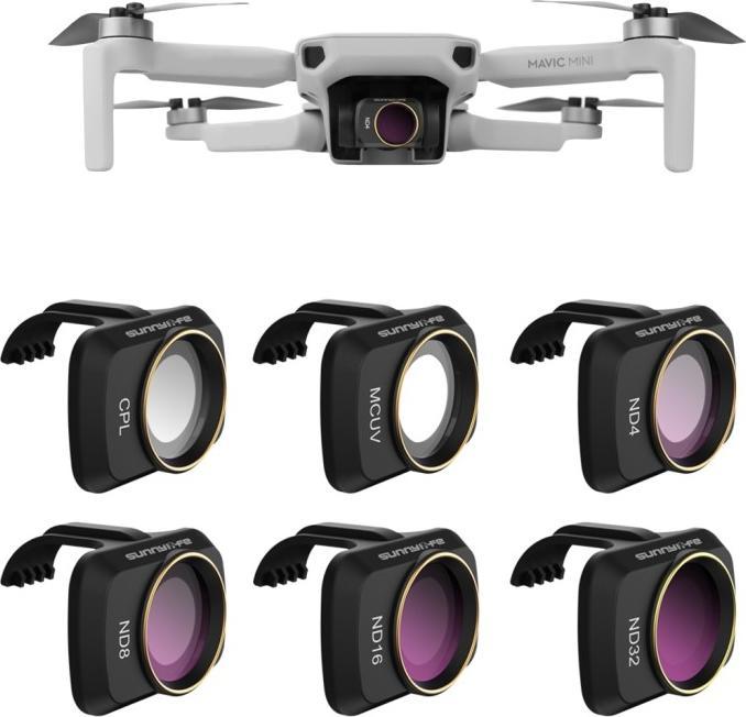 Produktbild Sunnylife 6 in 1 Objektivfilter MM-FI9258 für DJI Mavic Mini / Mini 2 (Drohnen Objektiv, DJI Mavic Mini)