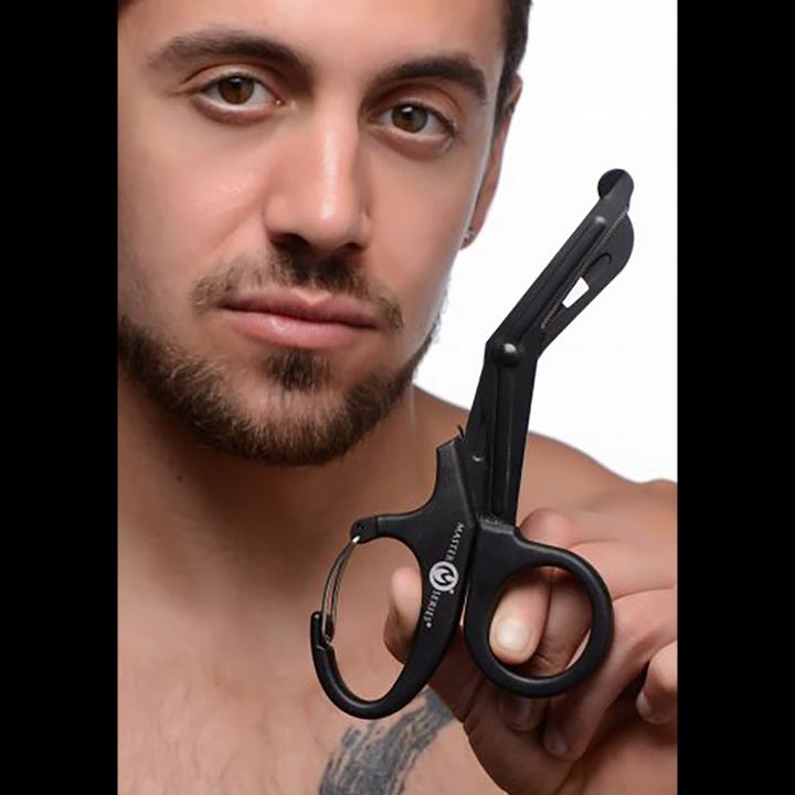 Actual product image Master Series MS Snip Heavy Duty Bondage Scissors with Clip