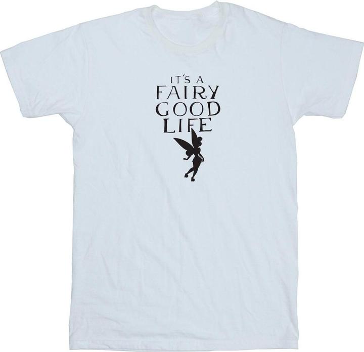 Actual product image Disney Womens/Ladies Tinkerbell Fairy Good Life Cotton Boyfriend T-Shirt (S)