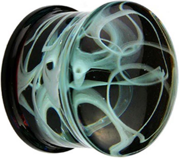 Image du produit Star Piercing Flared Plug fumée vert en verre (sans laiton, Verre)