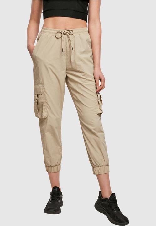 Actual product image Urban Classics Ladies High Waist Crinkle Nylon Cargo Pants (XXL)