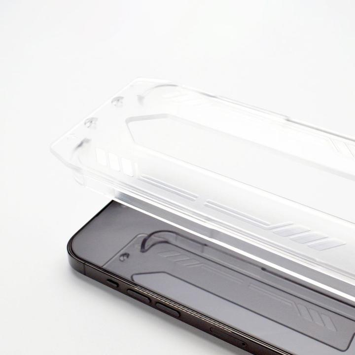 Actual product image Wozinsky 9H tempered glass with mounting frame for iPhone 13 Premium Glass - black (1 Piece, Apple iPhone 13)