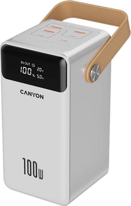 Produktbild Canyon Powerbank Powerbank OnPower 610 Metall 60000 mAh PD100W Weiss (60000 mAh)