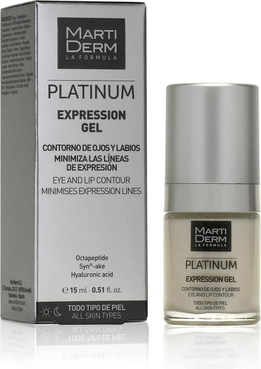 Martiderm PLATINUM EXPRESSION eyes & lips contour gel 15 ml (Gel, 15 ml, Tag + Nacht)