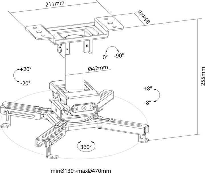 Actual product image Neomounts Projector Ceiling Mount (Ceiling)
