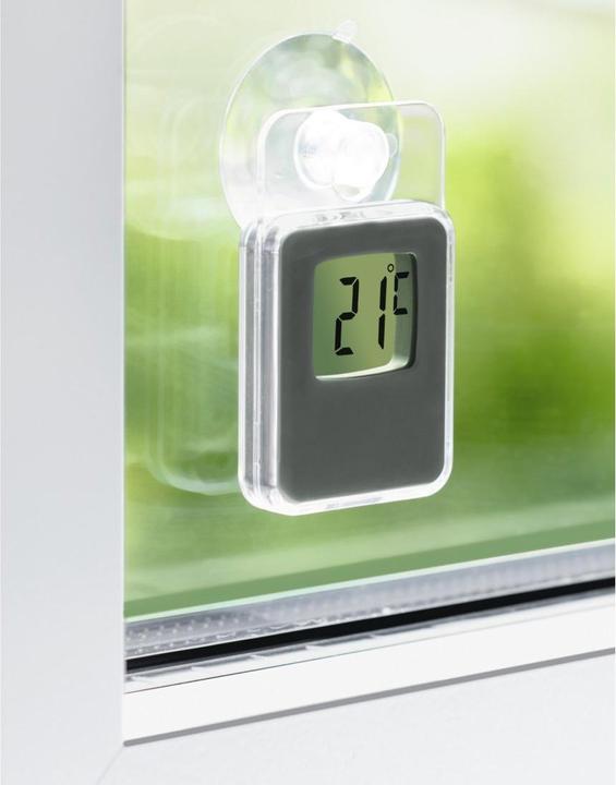 Immagine prodotto Hama Termometro da finestra per interni ed esterni, digitale, 7,5 x 4,6 cm, grigio