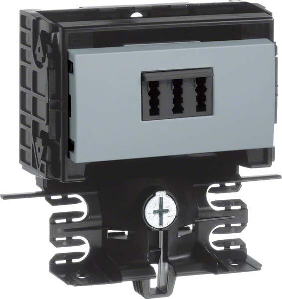 Hager TEH SL20055945D1 Device carrier technical part TAE 3x6 NFN SL 20x55mm decor aluminium (5.50 cm)