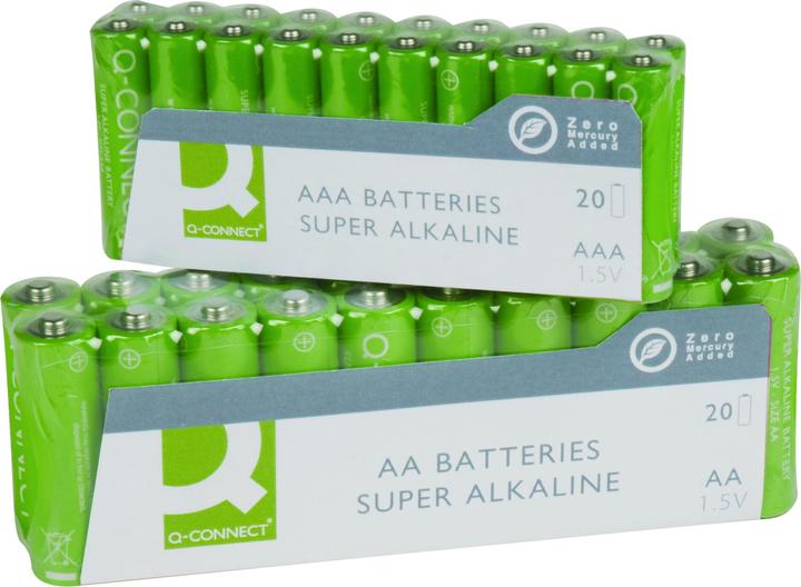 Image du produit Q-Connect Piles alcalines (20 pcs, AAA, 1080 mAh)