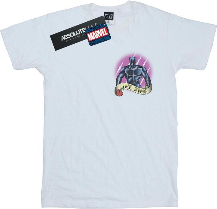 Actual product image Mens Black Panther Tattoo Breast Print T-Shirt (S)