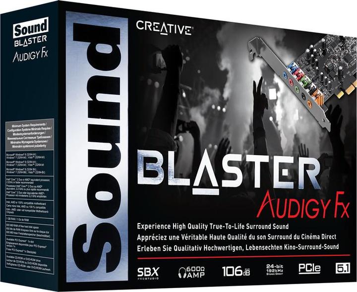 Actual product image Creative Sound Blaster Audigy Fx (PCI-E x1)
