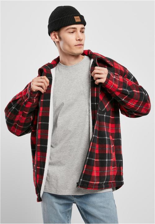 Urban Classics Plaid Teddy Lined Shirt Jacket (S)
