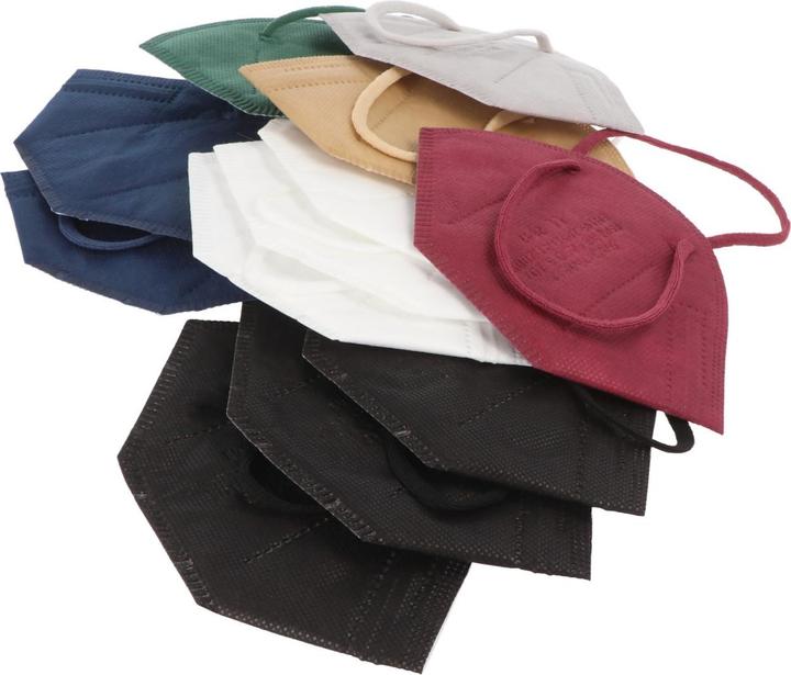 AccuCell 12er Pack FFP2 Masken in unterschiedlichen Farben 5-Lagig, zertifiziert nach DIN (FFP2, 12 x)