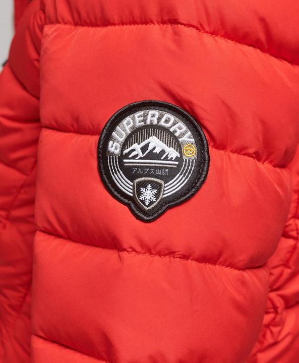 Produktbild Superdry Halblange Daunenjacke mit Kapuze und Kunstpelz, Damen (S)