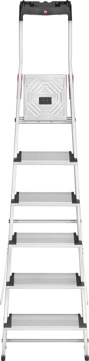 Produktbild Hailo L80 ComfortLine, Alu-Sicherheits-Stehleiter, 6 Stufen (Stehleiter, 116 cm)