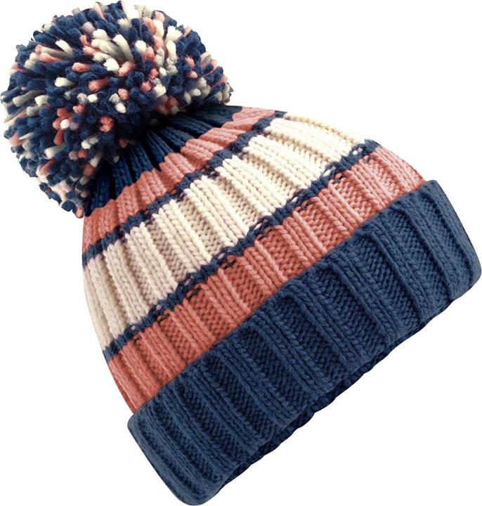 Beechfield Hygge Mit Streifen Mütze (One Size)