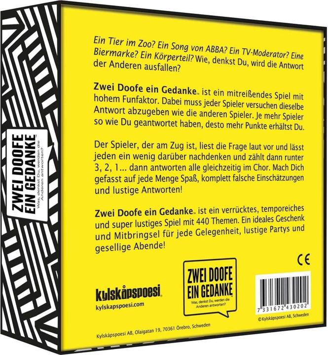 Produktbild Zwei Doofe ein Gedanke (Deutsch)