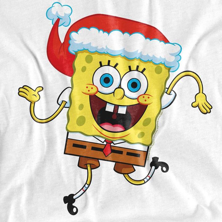 Immagine prodotto Spongebob Squarepants Maglietta Natale Cappello da Babbo Natale Adulto Unisex (M)