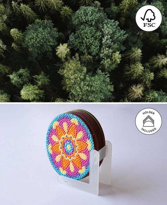 Produktbild I Am Creative Diamond Painting Untersetzer, Landschaft