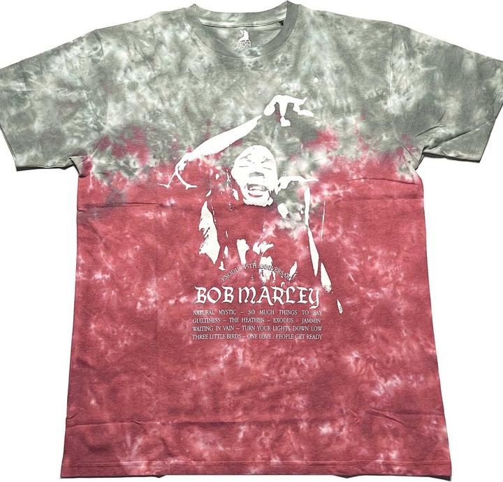Bob Marley Unisex Adult Exodus Playlist Tie Dye T-Shirt