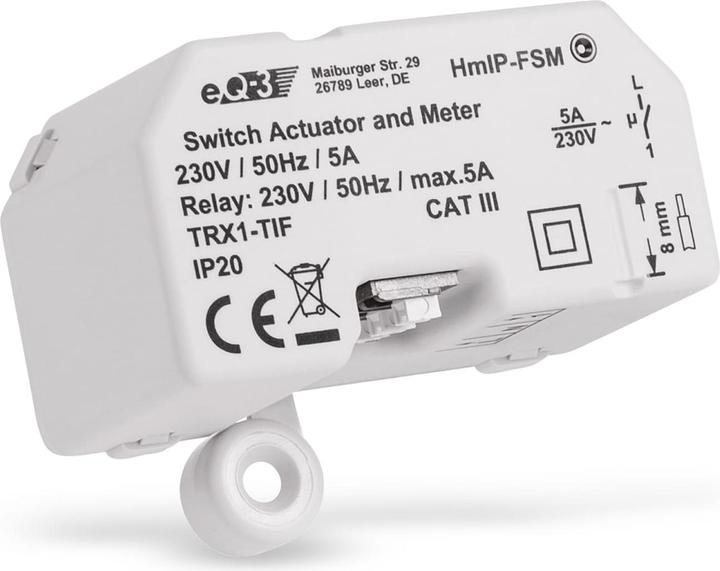 Produktbild Homematic IP Schalt-Mess-Aktor 1-fach (Schaltaktor)
