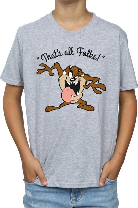 Actual product image Looney Tunes Boys Taz That's All Folks T-Shirt (128)