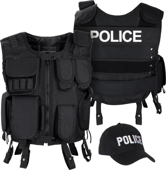 Actual product image Black Snake Costume with waistcoat and cap (L, XL)
