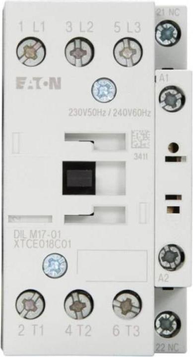 Actual product image Eaton DILM contactor,7,5kW,230VAC,3 pole,3 break contacts