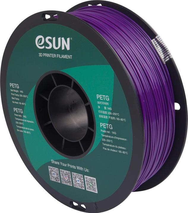 Produktbild eSUN PETG Filament (PETG, 1.75 mm, 1000 g, Violett)