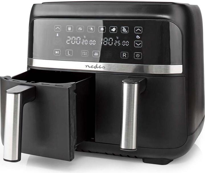 Image du produit Nedis Friteuse à air chaud | 2x3.8 l | Minuterie : 60 min | Digital | Noir