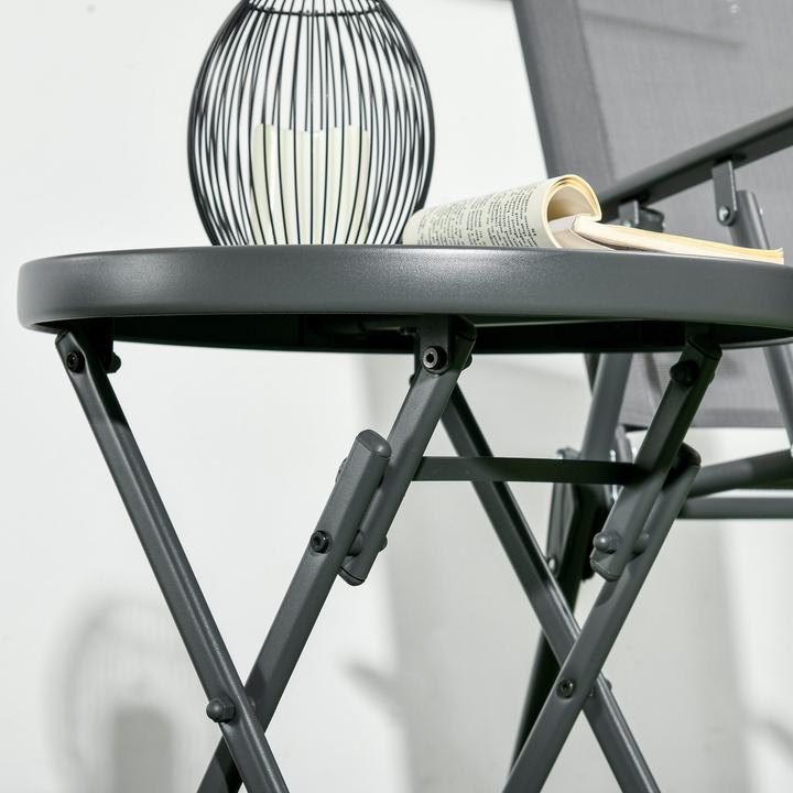 Actual product image Outsunny Round side table with folding function