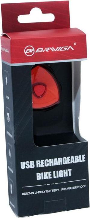 Actual product image P2R 30 lumens usb rear seat post light with brake indicator, 7 modes (30 lm)