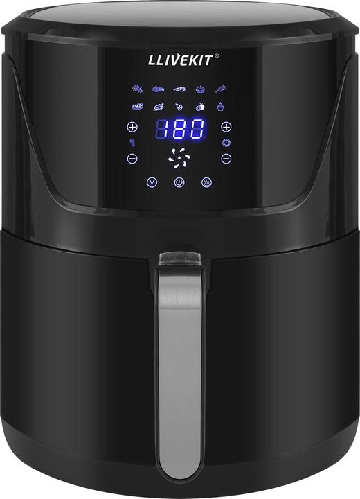 Llivekit Friggitrice ad aria calda XXXL da 7 litri in nero