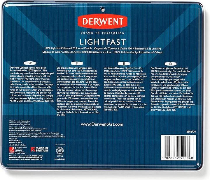 Image du produit Derwent Crayons de couleur Lightfast, 4 mm, multicolore, 24 pièces (Multicolore, 24 x)