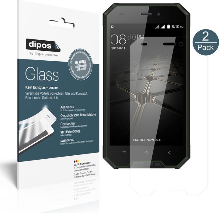 Immagine prodotto Dipos Pellicola Protettiva Anti-Shock (2 Pezzo/i, Blackview BV4000 Pro)
