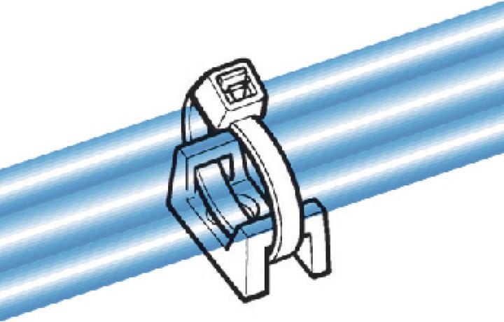 Produktbild HellermannTyton Befestigungssockel (Befestigungsschlaufen, 19 mm, 100 Stk.)